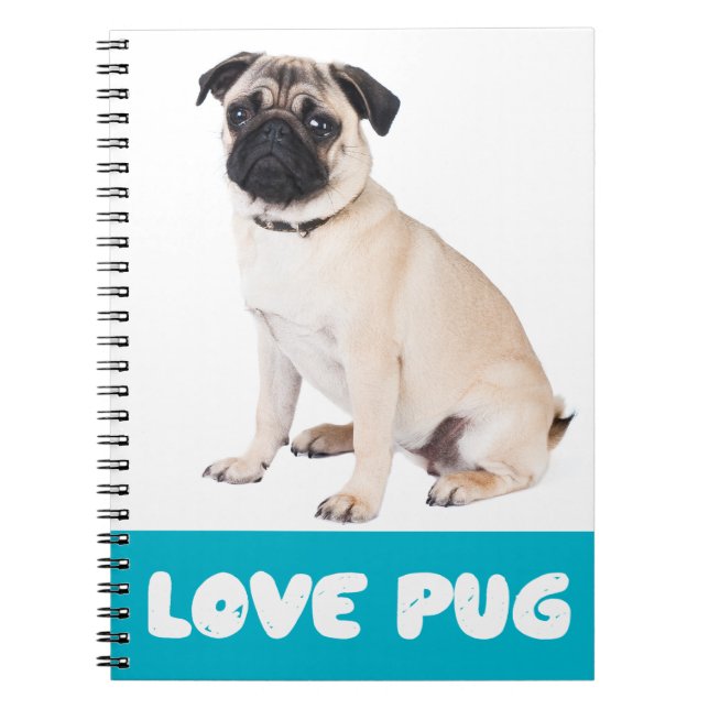 Love Pug Puppy Dog Notebook / Journal (Front)