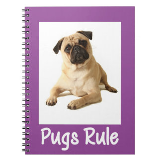 Love Pug Puppy Dog Purple Notebook / Journal