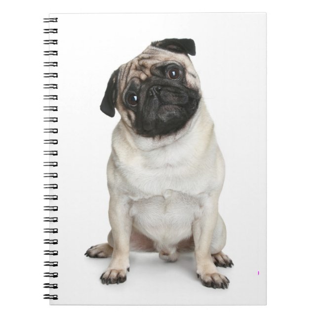 Love Pug Puppy Dog White Notebook / Journal (Front)