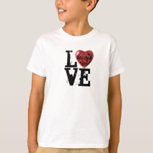 LOVE pugs heart 3 T-Shirt