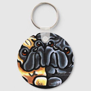 Love Pugs Key Ring