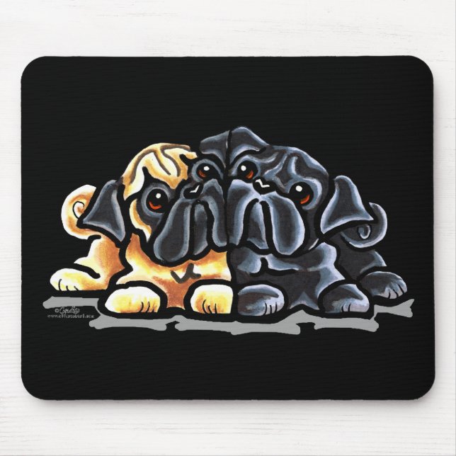 Love Pugs Mouse Mat (Front)