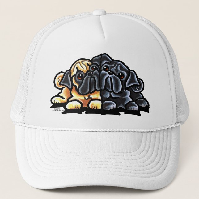 Love Pugs Trucker Hat (Front)