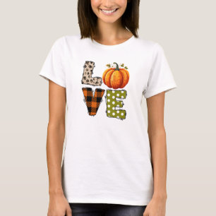 LOVE - Pumpkin and Fall Season T-Shirt