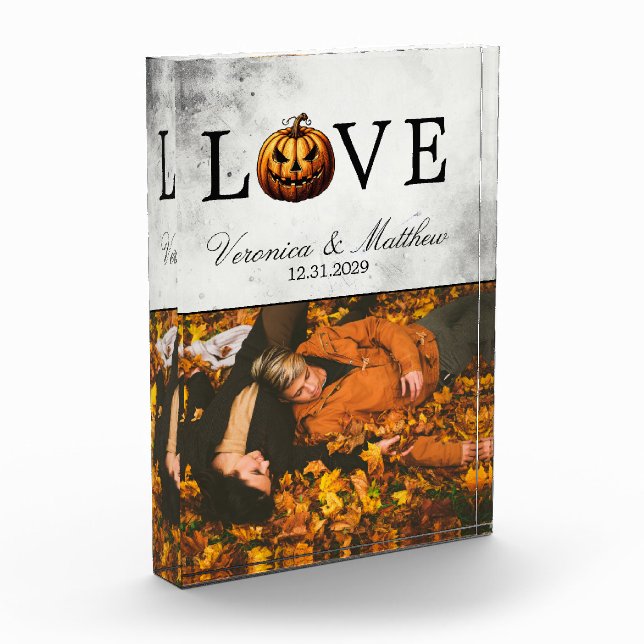 Love Pumpkin Photo Block (Left)