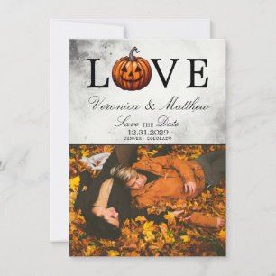 Love Pumpkin Save The Date Card
