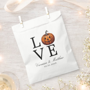 Love Pumpkin Wedding Favour Bags