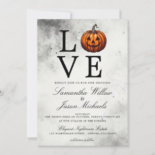 Love Pumpkin Wedding Invitation