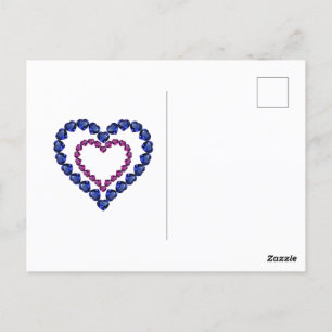 Love – Purple Amethyst and Blue Sapphire Gemstone Postcard