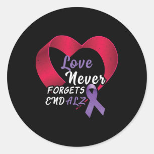 Love Purple End Heimer End Heimerheimer Heimerheim Classic Round Sticker