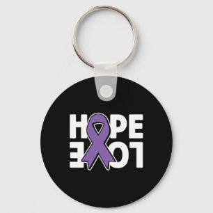 Love Purple Ribbon Alzheimerheimer´s Awareness  Key Ring