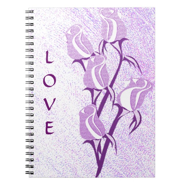 Love Purple Rose Notebook (Front)