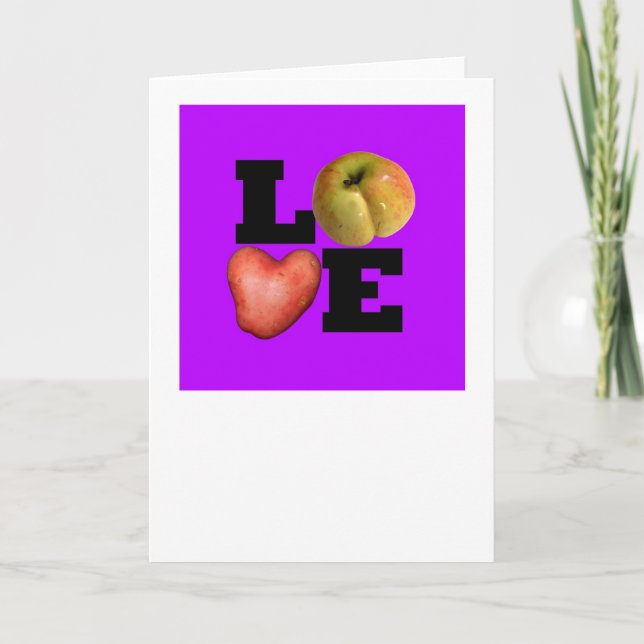 LOVE Purple Valentine Greeting card (Front)