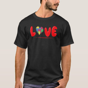 LOVE Puzzle Heart Autism Awareness Men Women Kids T-Shirt