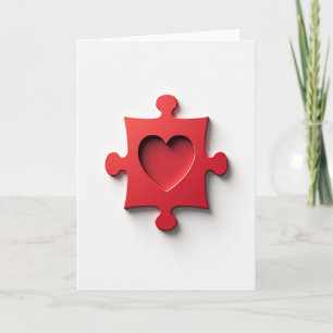 Love Puzzle Piece Card