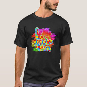 Love Puzzle Pieces Heart Autism Awareness Asd Supp T-Shirt