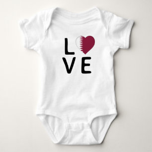Love - Qatar Flag Baby Bodysuit