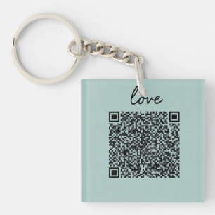 Love QR Code Key Ring