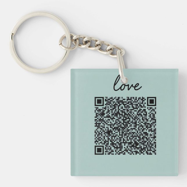 Love QR Code  Key Ring (Front)