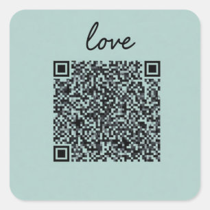 Love QR Code  Square Sticker