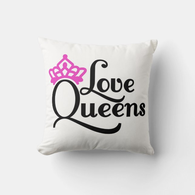 Love Queens Decorative Pillow (Front)