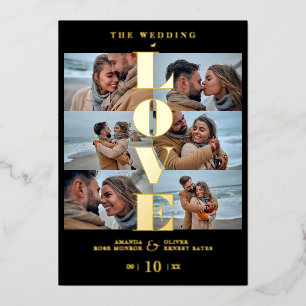 Love Quote Black Trendy Collage Wedding 6 Photos