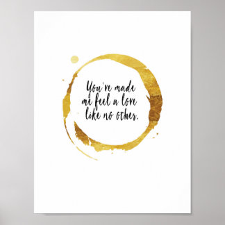 Love Quote Coffee Stain Wall Art