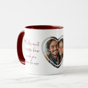 Love Quote Custom Names I Heart Shaped Photo Red Mug