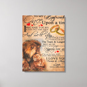 Love Quote For Boyfriend, Boyfriend Birthday Gift Canvas Print