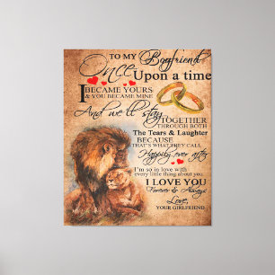 Love Quote For Boyfriend, Boyfriend Birthday Gift Canvas Print