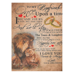 Love Quote For Boyfriend, Boyfriend Birthday Gift Tablecloth