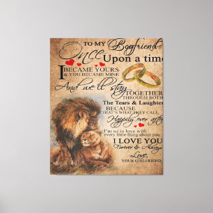Love Quote For Boyfriend   Cute Boyfriend Gift Canvas Print