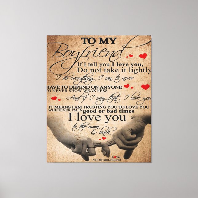 Love Quote For Boyfriend | Cute Home Decor (Front)