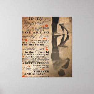 Love Quote For Boyfriend   Funny gift for him Canvas Print