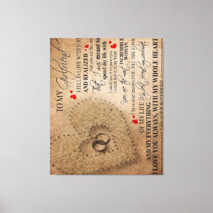 Love Quote For Boyfriend   Funny Quotes Present Canvas Print