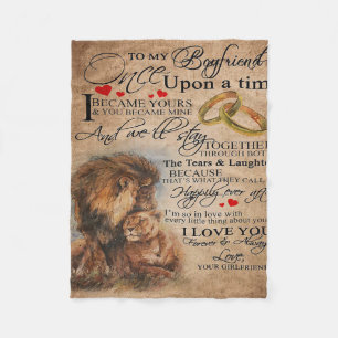 Love Quote For Boyfriend   Funny Quotes Present Fleece Blanket