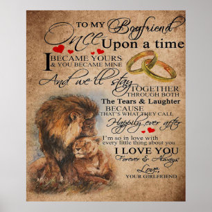 Love Quote For Boyfriend   Funny Quotes Present Poster