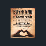 Love Quote For Boyfriend, Husband Love Birthday Canvas Print<br><div class="desc">Love Quote For Boyfriend,  Husband Love Birthday</div>