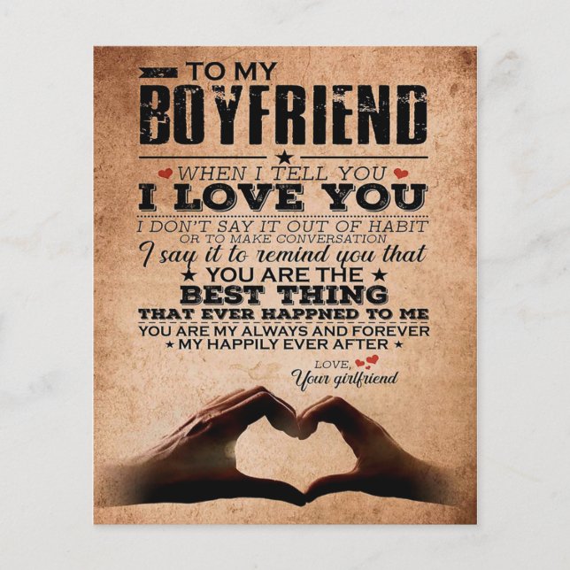 Love Quote For Boyfriend, Husband Love Birthday Flyer (Front)