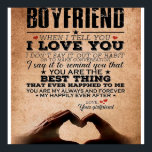 Love Quote For Boyfriend, Husband Love Birthday Poster<br><div class="desc">Love Quote For Boyfriend,  Husband Love Birthday</div>