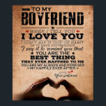 Love Quote For Boyfriend, Husband Love Birthday Poster<br><div class="desc">Love Quote For Boyfriend,  Husband Love Birthday</div>