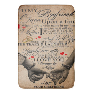 Love Quote For Boyfriend | Lovely Quotes Gift Bath Mat