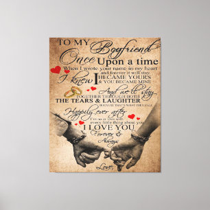 Love Quote For Boyfriend   Lovely Quotes Gift Canvas Print