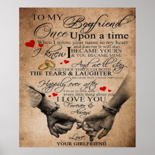Love Quote For Boyfriend   Lovely Quotes Gift Poster