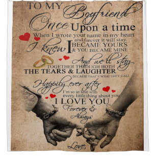 Love Quote For Boyfriend   Lovely Quotes Gift Shower Curtain
