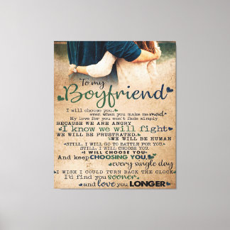 Love Quote For Boyfriend | Trendy Gift Canvas Print