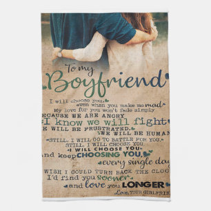 Love Quote For Boyfriend Trendy Gift Tea Towel