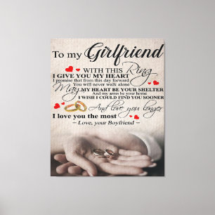 Love Quote For Girlfriend Best Gift For Wife Canvas Print
