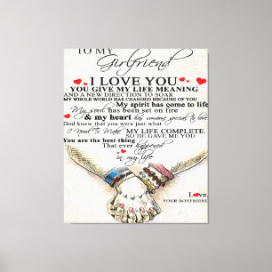 Love Quote For Girlfriend Best Gift For Wife Canvas Print