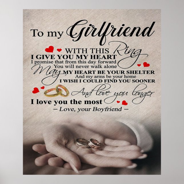 Love Quote For Girlfriend | Best Gift For Wife Poster (Front)